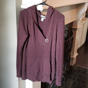 Oversized Brown Hooded Sweater